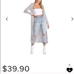 Adorable super soft striped duster